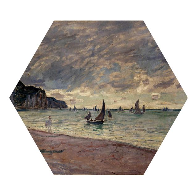 Holzbild maritim Claude Monet - Küste von Pourville