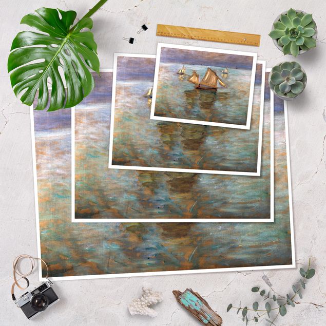 Kunstkopie Poster Claude Monet - Fischerboote