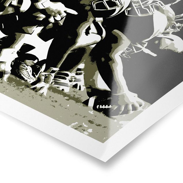 Wandbilder Schwarz-Weiß American Football