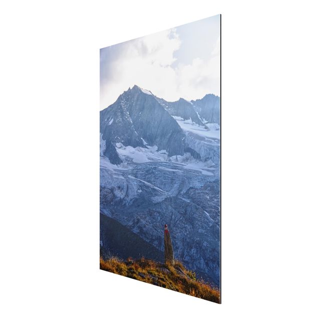 Wandbilder Landschaften Wegmarkierung in den Alpen