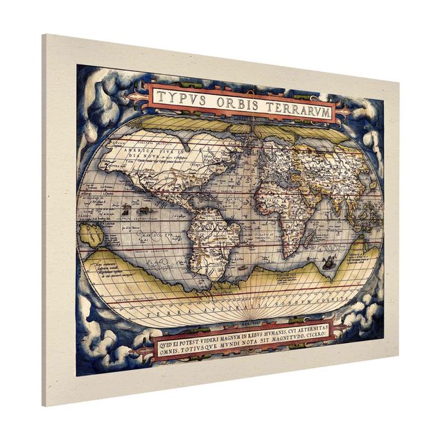 Küchen Deko Historische Weltkarte Typus Orbis Terrarum