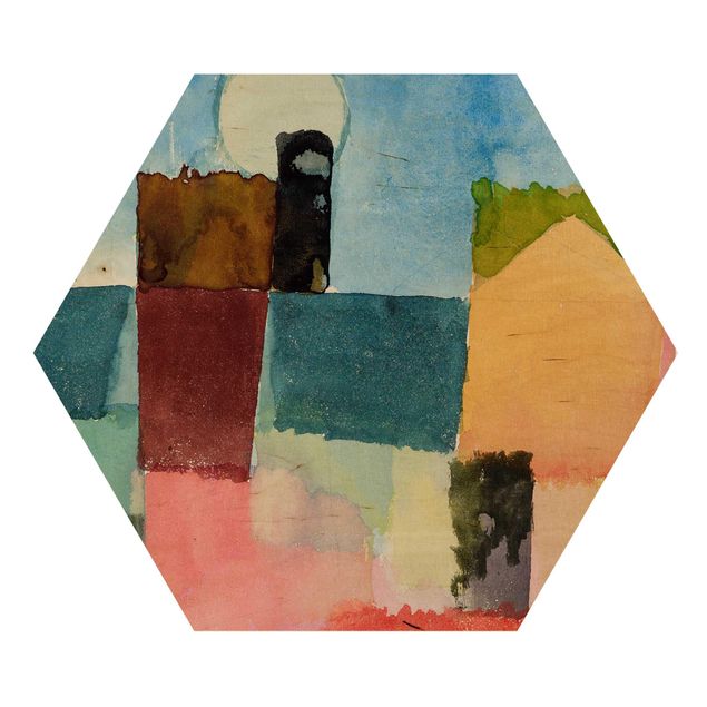 Bilder auf Holz Paul Klee - Mondaufgang