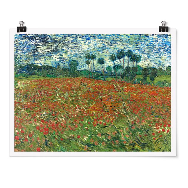 Pointillismus Bilder Vincent van Gogh - Mohnfeld
