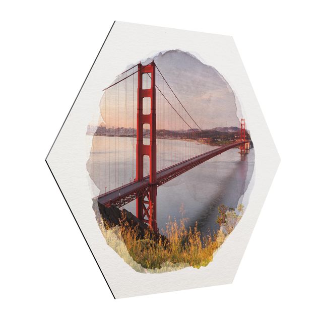 Mirau Bilder Wasserfarben - Golden Gate Bridge in San Francisco