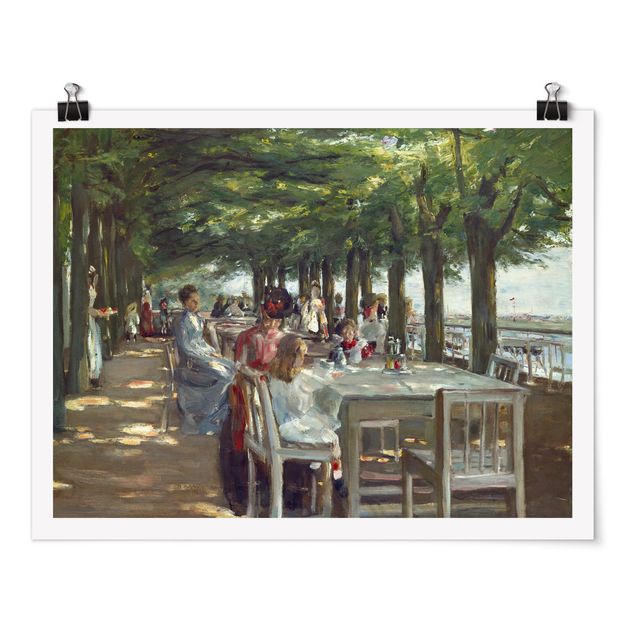Wandbilder Bäume Max Liebermann - Terrasse des Restaurants Jacob