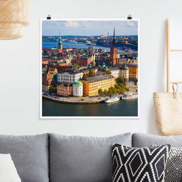 Poster Skyline Stockholm in Schweden