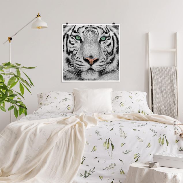 Wanddeko Küche Weißer Tiger