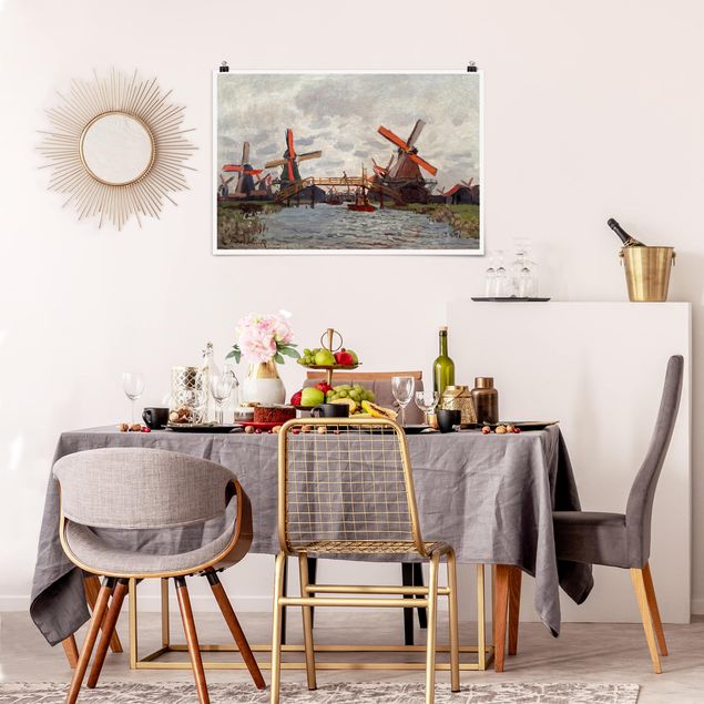 Impressionismus Bilder Claude Monet - Windmühlen Zaandam