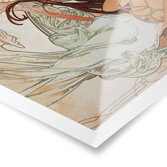 Wandbilder Kunstdrucke Alfons Mucha - Vier Künste - Die Musik