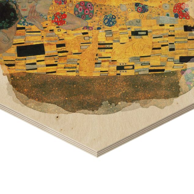Kunstdrucke kaufen Wasserfarben - Gustav Klimt - Der Kuss
