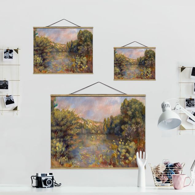 Wandbilder Kunstdrucke Auguste Renoir - Landschaft mit See