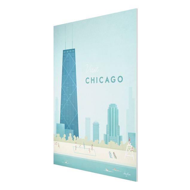 Wandbilder Kunstdrucke Reiseposter - Chicago