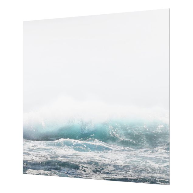 Spritzschutz Glas - Große Welle Hawaii - Quadrat 1:1