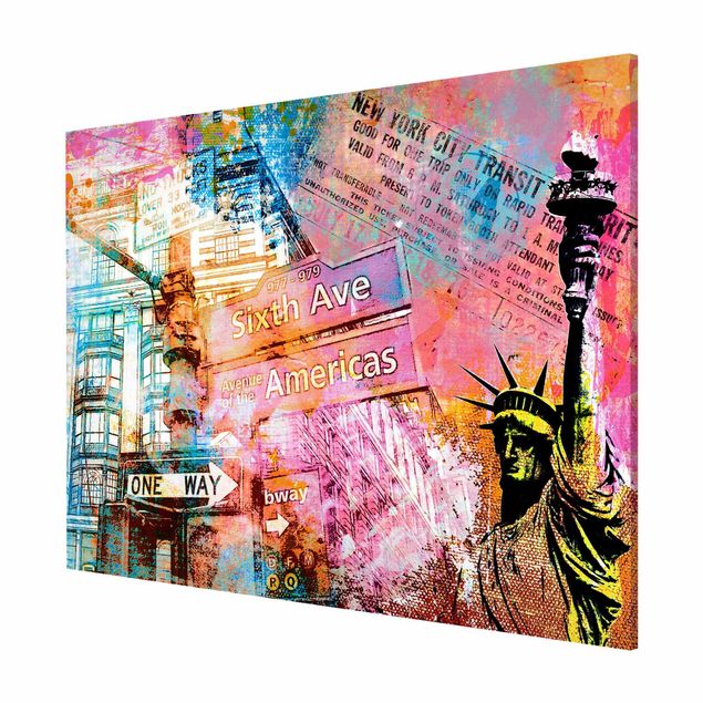 Wandbilder Architektur & Skyline Sixth Avenue New York Collage