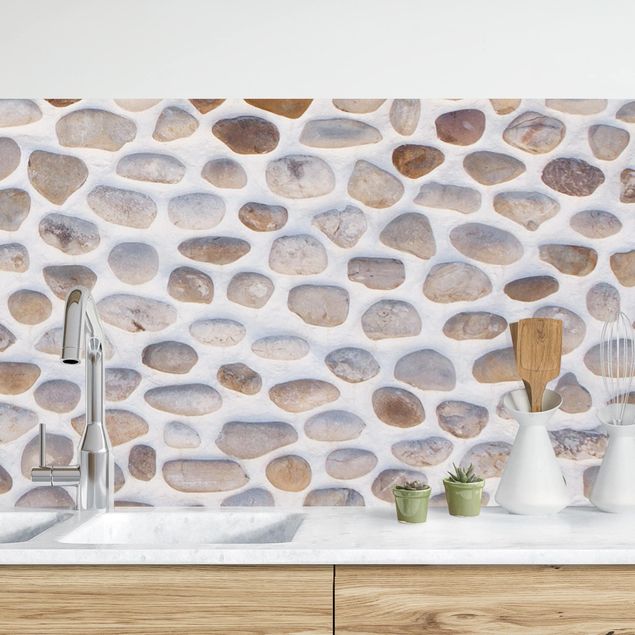 Wanddeko Küche Andalusische Steinmauer