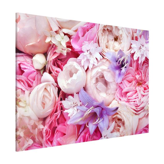 Küche Dekoration Shabby Rosen mit Glockenblumen