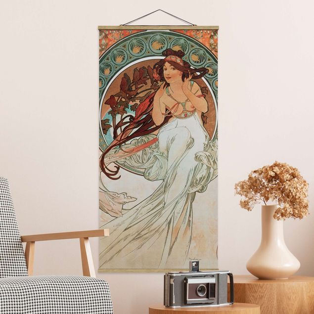 Wandbilder Art Deco Alfons Mucha - Vier Künste - Die Musik