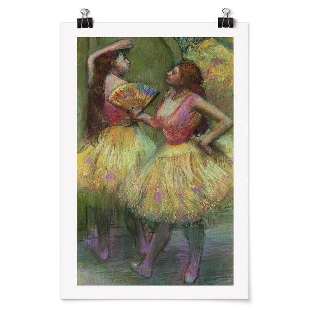 Poster Kunstdruck Edgar Degas - Zwei Tänzerinnen