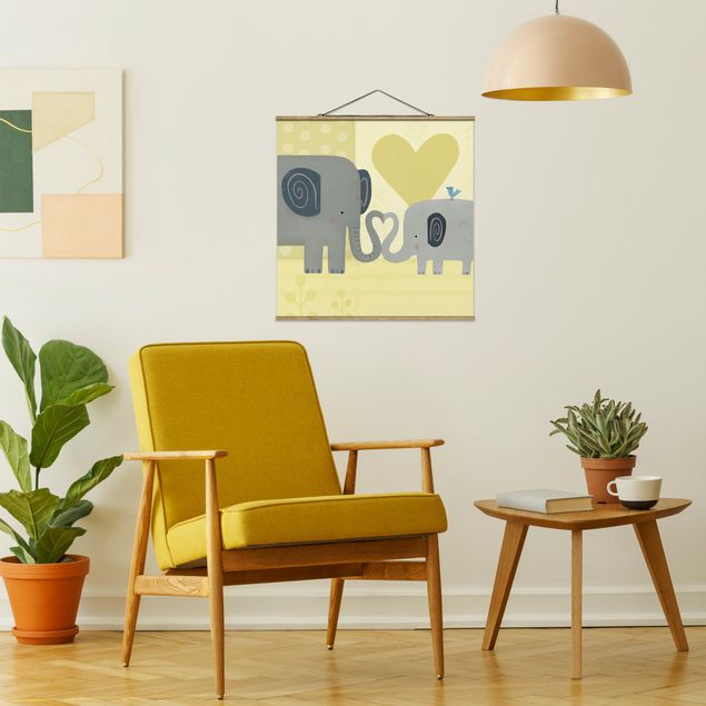 Wandbilder Modern Mama und ich - Elefanten