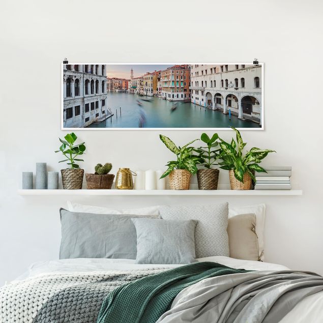 Städteposter Canale Grande Blick von der Rialtobrücke Venedig