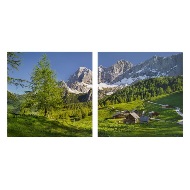 Wandbilder Landschaften Steiermark Almwiese
