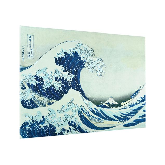 Spritzschutz Küche Glas Katsushika Hokusai - Die grosse Welle von Kanagawa