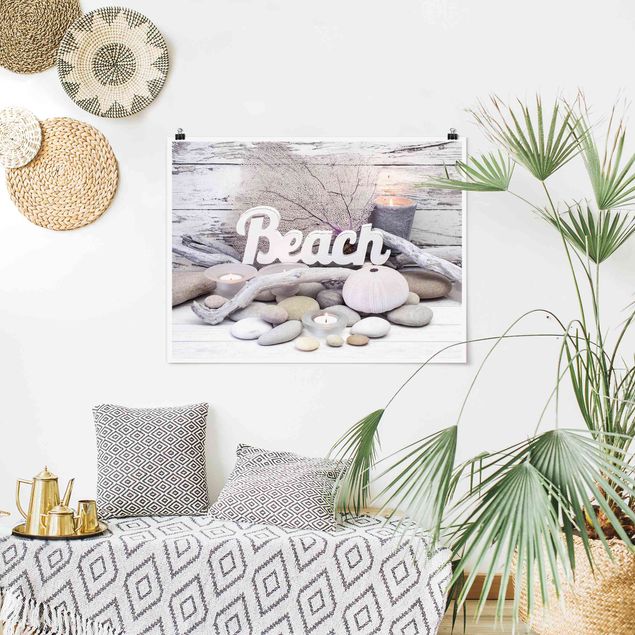 Poster Kunstdruck Wellness Beach Dekoration