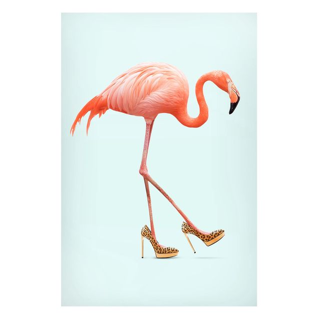Magnettafel Tiere Flamingo mit High Heels
