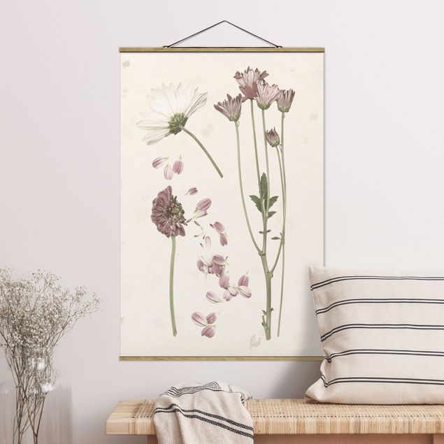 Wanddeko Küche Herbarium in rosa II
