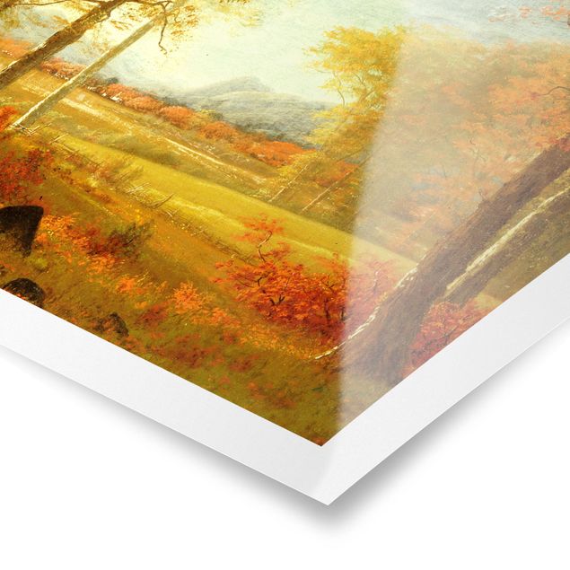 Wandbilder Landschaften Albert Bierstadt - Herbst in Oneida County, New York