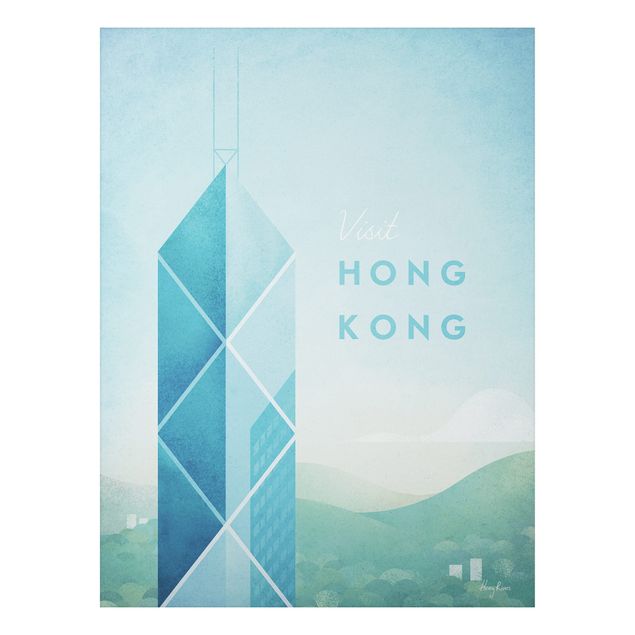 Wanddeko Küche Reiseposter - Hong Kong