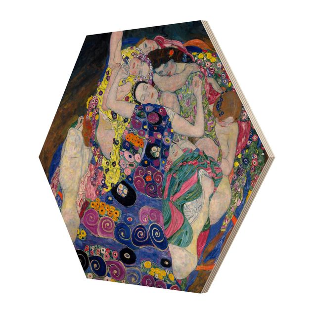 Wandbild Holz Gustav Klimt - Die Jungfrau
