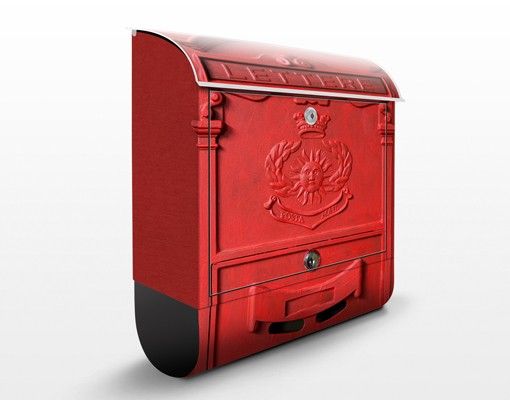 Postkasten rot Briefkasten in Italien