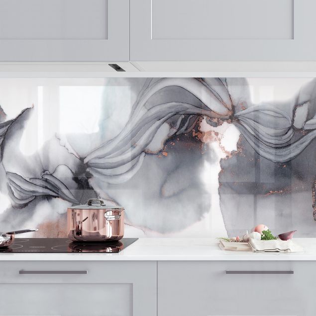 Küche Dekoration Schwarze Medusa mit Kupferglanz