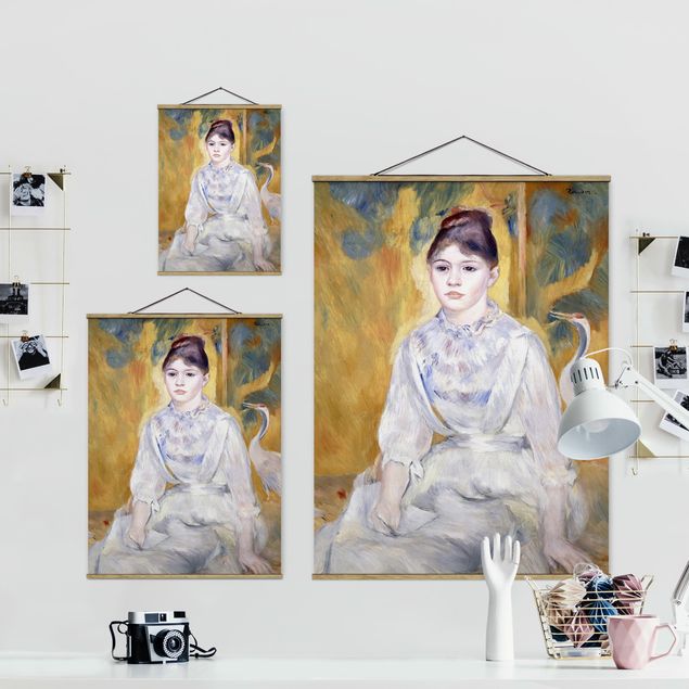 Wandbilder Modern Auguste Renoir - Junges Mädchen mit Schwan
