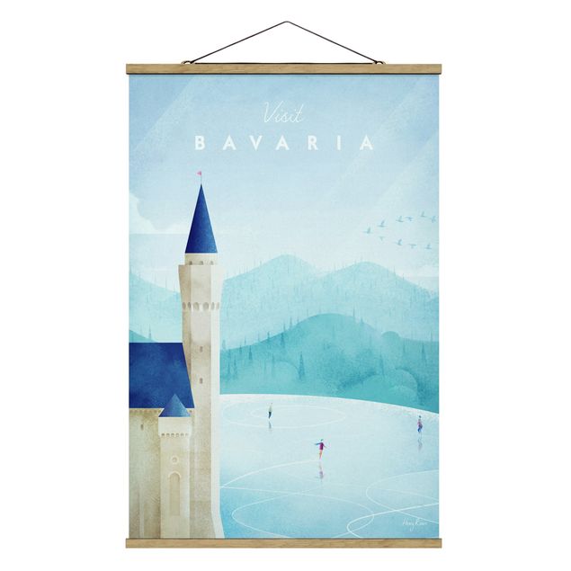 Wandbilder Retro Reiseposter - Bavaria