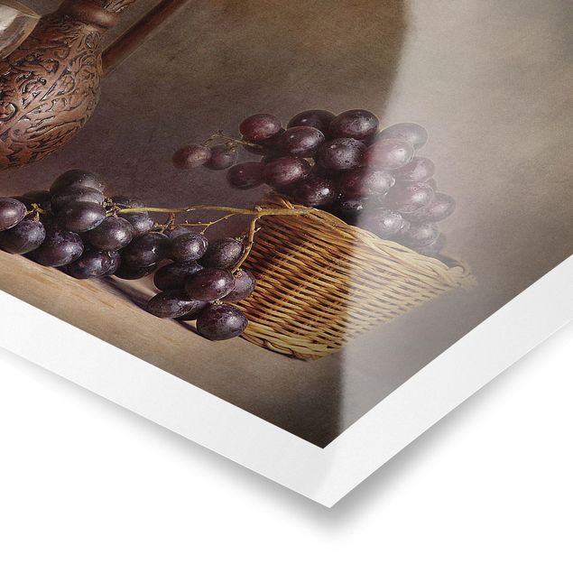 Poster Stillleben mit Weintrauben