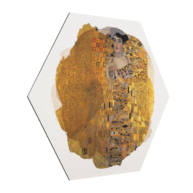 Wandbilder Kunstdrucke Wasserfarben - Gustav Klimt - Adele Bloch-Bauer I