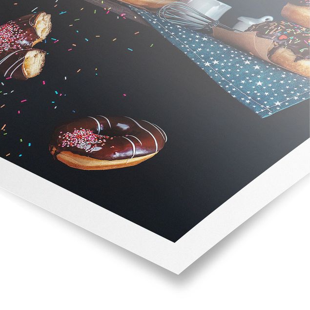 Wandbilder Muster Donuts vom Küchenregal