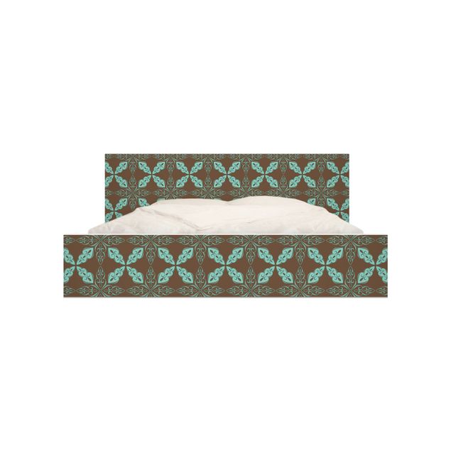 Möbelfolie für IKEA Malm Bett niedrig 140x200cm - Klebefolie Marokkanisches Ornament