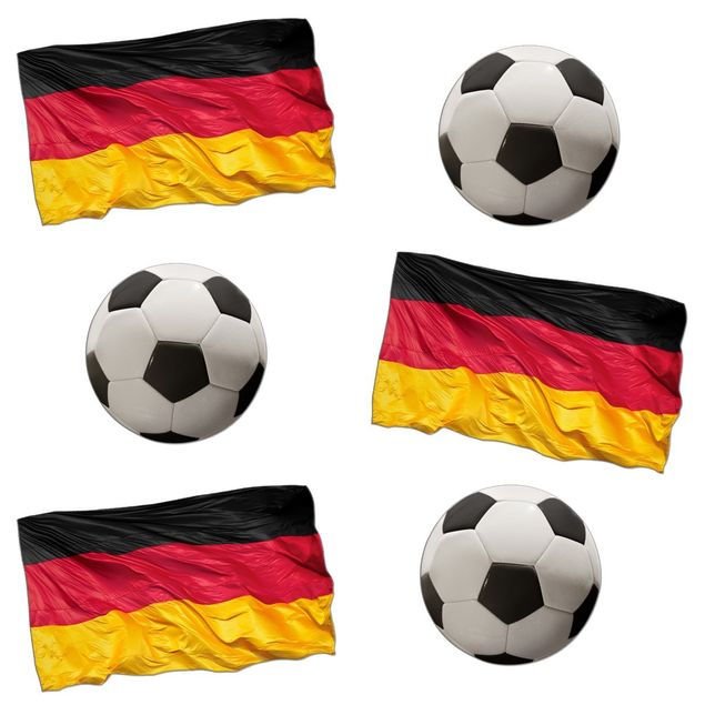 Fußball Wandtattoo Deutschlandfahne und Ball