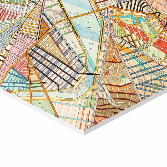 Bilder Moderne Karten Bosten - Montreal - St.Louis