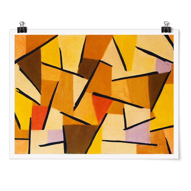 Poster abstrakte Kunst Paul Klee - Harmonisierter Kampf