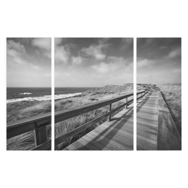schwarz-weiß Bilder auf Leinwand Nordseespaziergang II