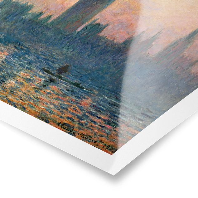Kunstkopie Poster Claude Monet - London Sonnenuntergang