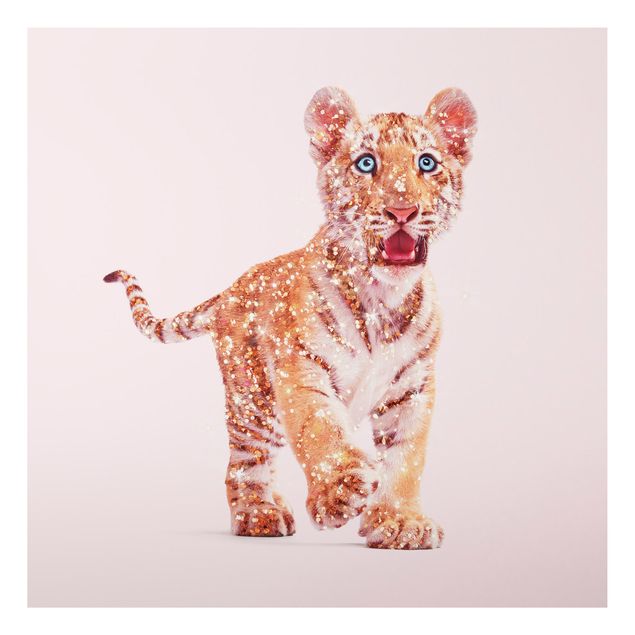 Wandbilder Tiger Tiger mit Glitzer