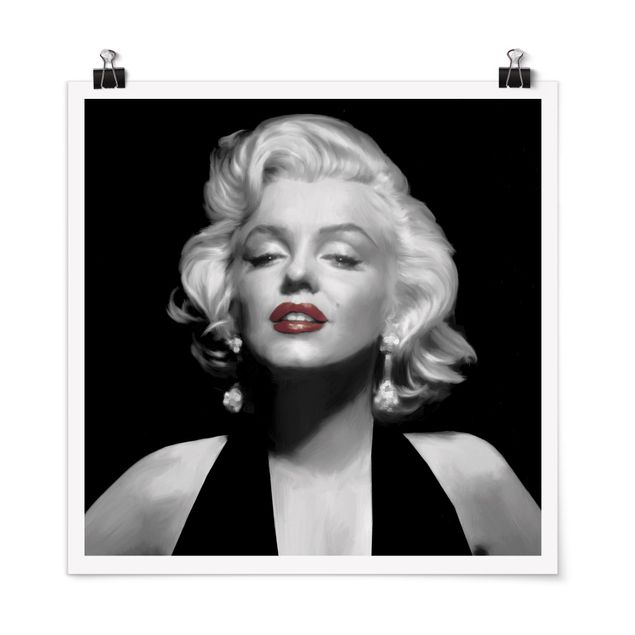 Poster Vintage Marilyn mit roten Lippen