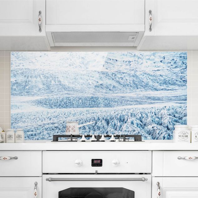 Wanddeko Küche Isländisches Gletschermuster