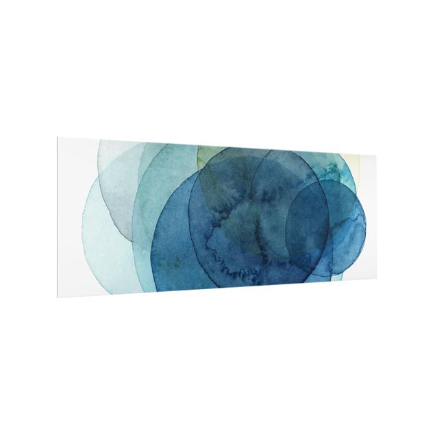 Spritzschutz Glas - Urknall - blau - Panorama - 5:2