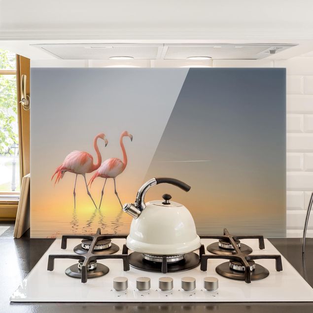 Küchen Deko Flamingo Love